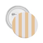 Vertical Stripes - White and Navajo White Yellow 2.25  Button
