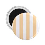 Vertical Stripes - White and Navajo White Yellow 2.25  Magnet