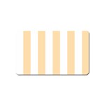 Vertical Stripes - White and Navajo White Yellow Magnet (Name Card)