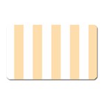 Vertical Stripes - White and Navajo White Yellow Magnet (Rectangular)