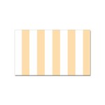 Vertical Stripes - White and Navajo White Yellow Sticker Rectangular (10 pack)