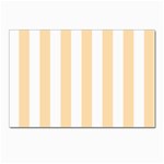 Vertical Stripes - White and Navajo White Yellow Postcard 5  x 7 