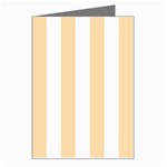 Vertical Stripes - White and Navajo White Yellow Greeting Card