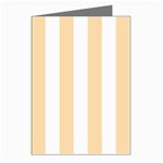 Vertical Stripes - White and Navajo White Yellow Greeting Cards (Pkg of 8)
