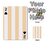 Vertical Stripes - White and Navajo White Yellow Playing Cards 54 Designs