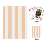 Vertical Stripes - White and Navajo White Yellow Playing Cards Single Design