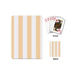Vertical Stripes - White and Navajo White Yellow Playing Cards (Mini)