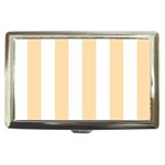 Vertical Stripes - White and Navajo White Yellow Cigarette Money Case