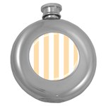 Vertical Stripes - White and Navajo White Yellow Hip Flask (5 oz)