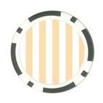 Vertical Stripes - White and Navajo White Yellow Poker Chip Card Guard