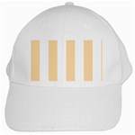 Vertical Stripes - White and Navajo White Yellow White Cap