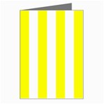 Vertical Stripes - White and Yellow Greeting Card