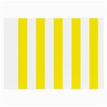 Vertical Stripes - White and Canary Yellow Large Glasses Cloth (2 Sides)