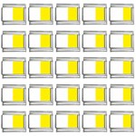 Vertical Stripes - White and Canary Yellow 9mm Italian Charm (25 pack)
