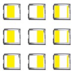 Vertical Stripes - White and Canary Yellow Mega Link Italian Charm (9 pack)