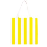 Vertical Stripes - White and Canary Yellow Grocery Light Tote Bag