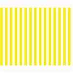 Vertical Stripes - White and Canary Yellow Collage 11  x 14 