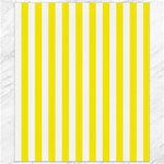 Vertical Stripes - White and Canary Yellow Canvas 8  x 10 
