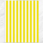 Vertical Stripes - White and Canary Yellow Canvas 11  x 14 