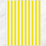 Vertical Stripes - White and Canary Yellow Canvas 12  x 16 