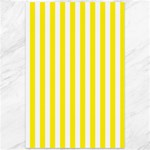 Vertical Stripes - White and Canary Yellow Canvas 12  x 18 