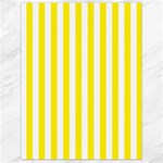 Vertical Stripes - White and Canary Yellow Canvas 18  x 24 