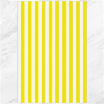 Vertical Stripes - White and Canary Yellow Canvas 20  x 30 