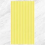 Vertical Stripes - White and Canary Yellow Canvas 40  x 72 