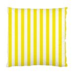 Vertical Stripes - White and Canary Yellow Standard Cushion Case (One Side)