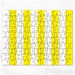 Vertical Stripes - White and Canary Yellow Jigsaw Puzzle (Rectangular)