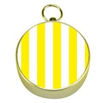 Vertical Stripes - White and Canary Yellow Gold Compass