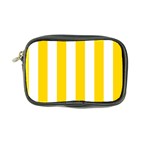 Vertical Stripes - White and Gold Yellow Coin Purse