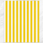Vertical Stripes - White and Gold Yellow Canvas 8  x 10 