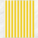 Vertical Stripes - White and Gold Yellow Canvas 11  x 14 