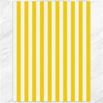Vertical Stripes - White and Gold Yellow Canvas 12  x 16 