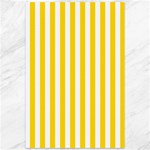Vertical Stripes - White and Gold Yellow Canvas 12  x 18 