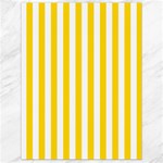 Vertical Stripes - White and Gold Yellow Canvas 18  x 24 