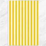 Vertical Stripes - White and Gold Yellow Canvas 20  x 30 
