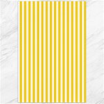 Vertical Stripes - White and Gold Yellow Canvas 24  x 36 