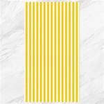 Vertical Stripes - White and Gold Yellow Canvas 40  x 72 