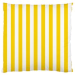Vertical Stripes - White and Gold Yellow Large Cushion Case (Two Sides)