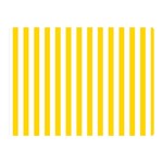 Vertical Stripes - White and Gold Yellow Double Sided Flano Blanket (Mini)