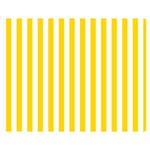 Vertical Stripes - White and Gold Yellow Double Sided Flano Blanket (Medium)