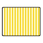 Vertical Stripes - White and Gold Yellow Double Sided Fleece Blanket (Small) (Two Sides)