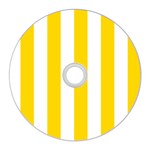 Vertical Stripes - White and Gold Yellow CD Wall Clock
