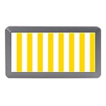 Vertical Stripes - White and Gold Yellow Memory Card Reader (Mini)