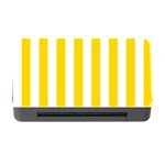 Vertical Stripes - White and Gold Yellow Memory Card Reader with CF