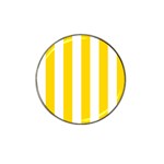 Vertical Stripes - White and Gold Yellow Hat Clip Ball Marker (10 pack)