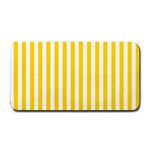 Vertical Stripes - White and Gold Yellow Medium Bar Mat