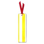 Vertical Stripes - White and Gold Yellow Small Book Mark